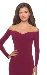 6 of 8 La Femme 28212 Dress Dark Berry