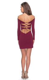 4 of 8 La Femme 28212 Dress Dark Berry