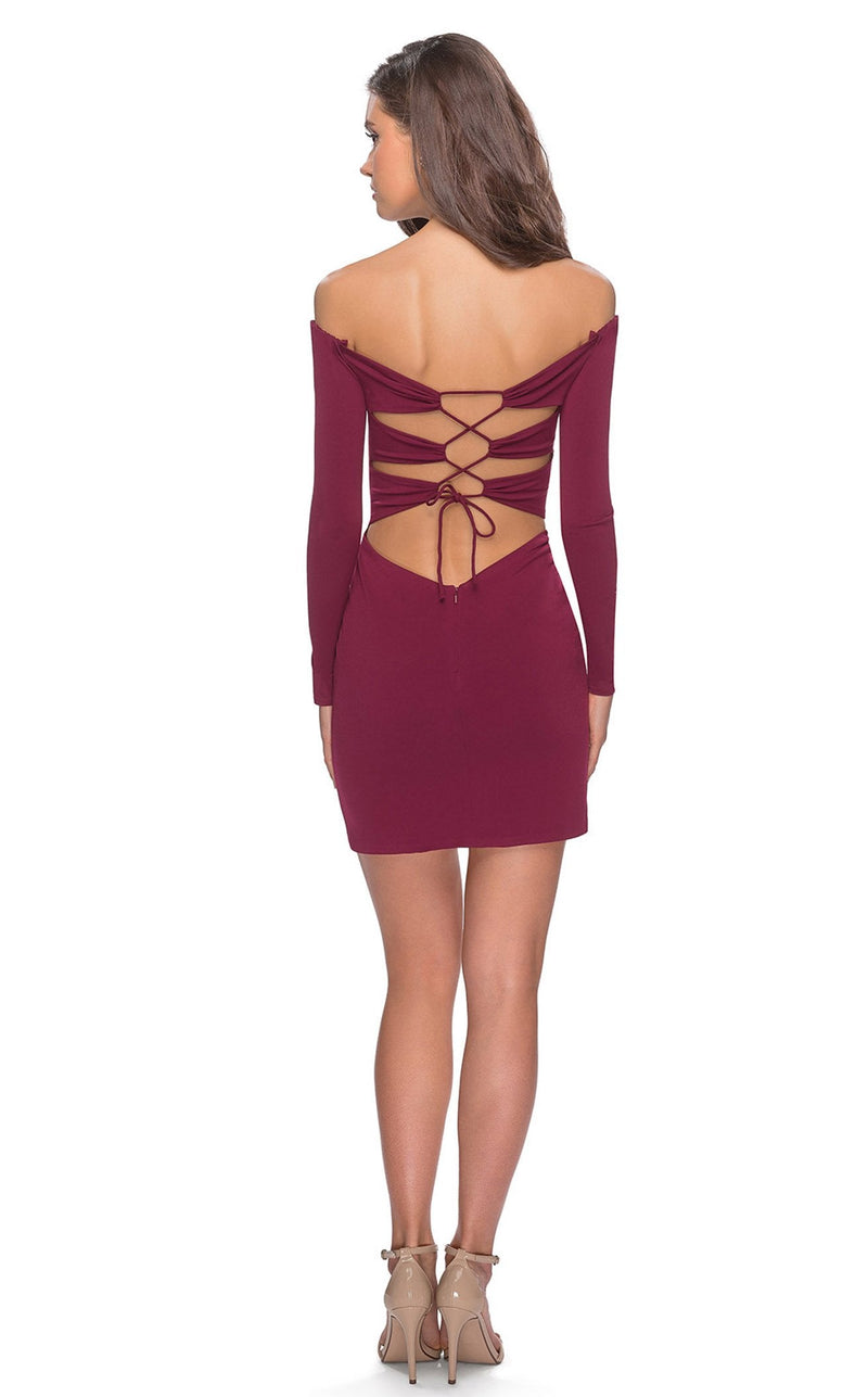 La Femme 28212 Dress Dark Berry