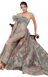 1 of 4 MNM Couture N0358 Nude-Blue