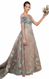 2 of 4 MNM Couture N0358 Nude-Blue