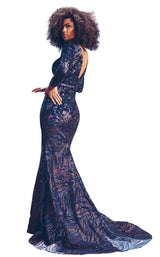 2 of 5 MNM Couture N0378 Navy Blue