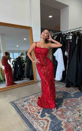 2 of 19 Jovani 05664 Red