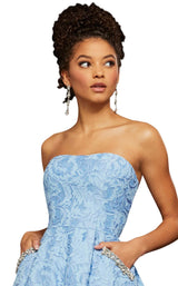 8 of 12 Sherri Hill 53002 Light-Blue