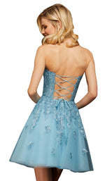 7 of 16 Sherri Hill 53099 Light-Blue