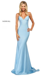 1 of 8 Sherri Hill 53879 Light Blue