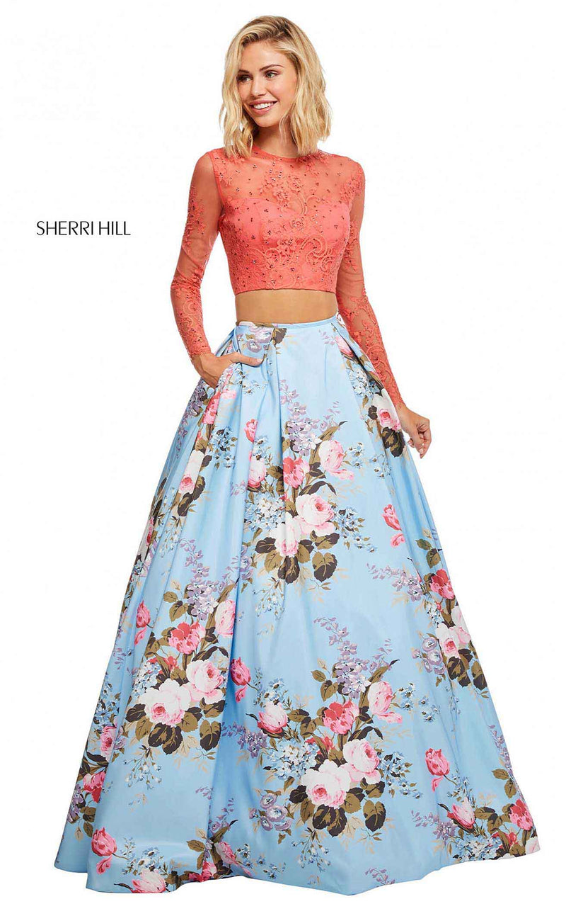 Sherri Hill 52717 Coral-Blue-Print