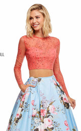 9 of 10 Sherri Hill 52717 Coral-Blue-Print