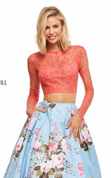 6 of 10 Sherri Hill 52717 Coral-Blue-Print