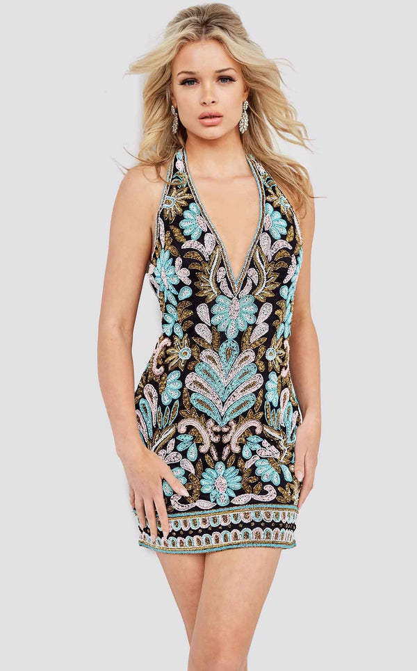 Jovani 000170 Dress Black-Multi