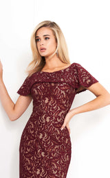 4 of 5 Jovani 02904 Dress Burgundy