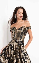 5 of 6 Jovani 03942 Dress Black-Gold