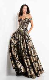 2 of 6 Jovani 03942 Dress Black-Gold