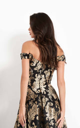 6 of 6 Jovani 03942 Dress Black-Gold