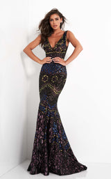 2 of 6 Jovani 04807 Dress Black-Multi