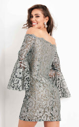 3 of 3 Jovani 05109 Dress Green-Silver