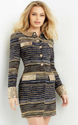 1 of 4 Jovani 07057 Dress Black-Multi