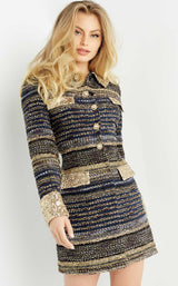 4 of 4 Jovani 07057 Dress Black-Multi