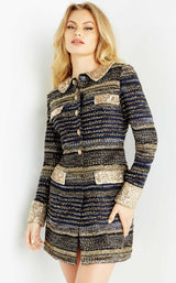 2 of 4 Jovani 07057 Dress Black-Multi