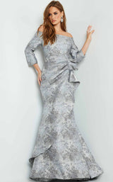 Jovani 09550 Dress Grey-Silver