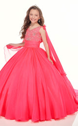 1 of 4 Rachel Allan Perfect Angels 10005 Dress Neon-Pink