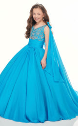 2 of 4 Rachel Allan Perfect Angels 10005 Dress Turquoise