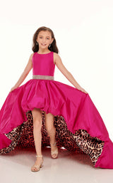 1 of 4 Rachel Allan Perfect Angels 10012 Dress Magenta-Animal