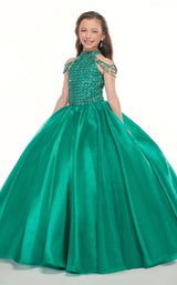 1 of 4 Rachel Allan Perfect Angels 10015 Dress Jade