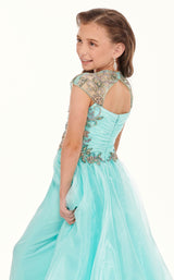 7 of 8 Rachel Allan Perfect Angels 10019 Jumpsuit Aqua