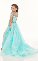 3 of 8 Rachel Allan Perfect Angels 10019 Jumpsuit Aqua