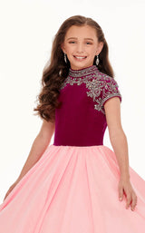 3 of 4 Rachel Allan Perfect Angels 10025 Dress Magenta-Pink