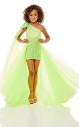 1 of 6 Rachel Allan Perfect Angels 10035 Childrens Dress Lime-Green