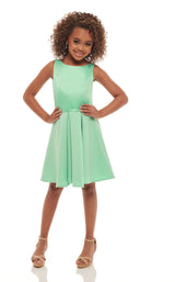 1 of 5 Rachel Allan Perfect Angels 10037 Childrens Dress Aqua-Green