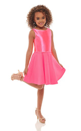 2 of 5 Rachel Allan Perfect Angels 10037 Childrens Dress Hot-Pink