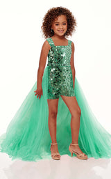 2 of 5 Rachel Allan Perfect Angels 10038 Childrens Dress Jade