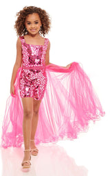 1 of 5 Rachel Allan Perfect Angels 10038 Childrens Dress Hot-Pink