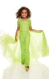 1 of 4 Rachel Allan Perfect Angels 10042 Childrens Dress Neon-Green