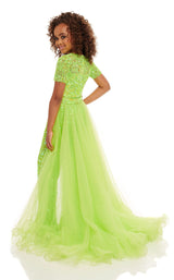 3 of 4 Rachel Allan Perfect Angels 10042 Childrens Dress Neon-Green