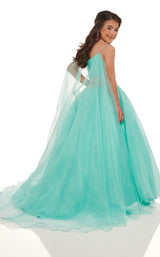 3 of 4 Rachel Allan Perfect Angels 10045 Childrens Dress Aqua-Green