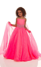 2 of 4 Rachel Allan Perfect Angels 10045 Childrens Dress Neon-Pink