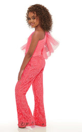 4 of 6 Rachel Allan Perfect Angels 10048 Childrens Dress Bright-Coral