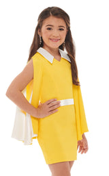 4 of 8 Rachel Allan Perfect Angels 10051 Childrens Dress Yellow-White