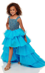 2 of 4 Rachel Allan Perfect Angels 10053 Childrens Dress Turquoise