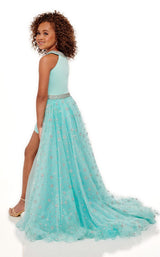 4 of 6 Rachel Allan Perfect Angels 10055 Childrens Dress Aqua-Blue