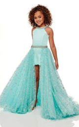 1 of 6 Rachel Allan Perfect Angels 10055 Childrens Dress Aqua-Blue