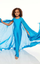 1 of 4 Rachel Allan Perfect Angels 10063 Childrens Dress Ocean-Blue