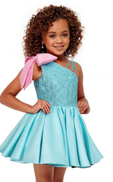 1 of 4 Rachel Allan Perfect Angels 10064 Childrens Dress Aqua-Blue-Pink