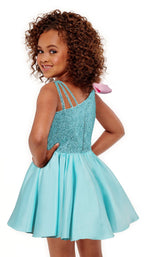 3 of 4 Rachel Allan Perfect Angels 10064 Childrens Dress Aqua-Blue-Pink