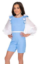 2 of 4 Rachel Allan Perfect Angels 10080 Childrens Dress Powder-Blue