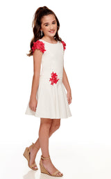 2 of 4 Rachel Allan Perfect Angels 10095 Childrens Dress White-Magenta